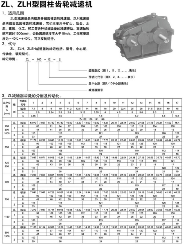 ZL、ZLH型圆柱齿轮减速机57